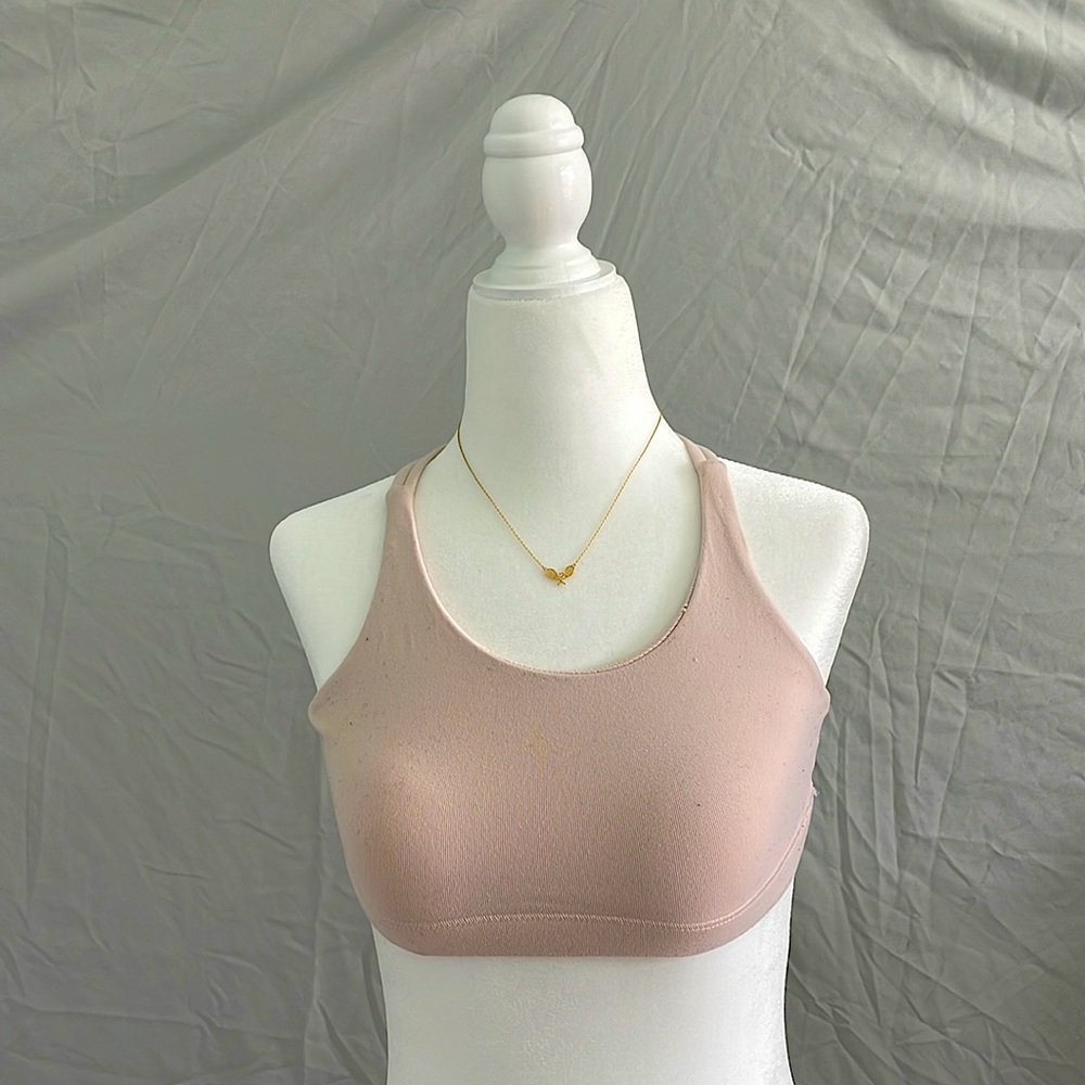 Size medium pink girls Athleta racer back sports bra